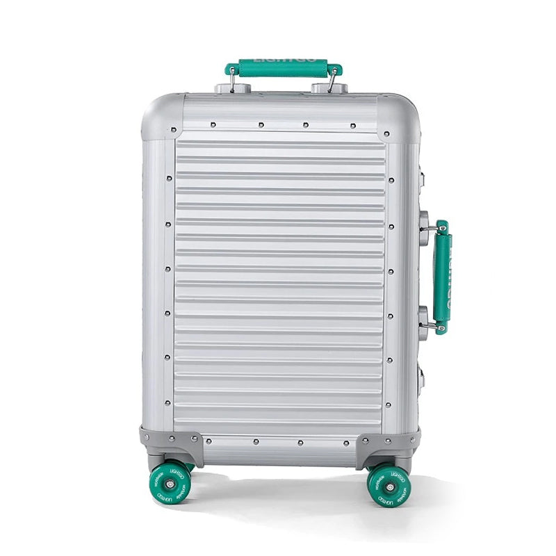 LIGHTGO Aluminum Magnesium Suitcase 20 Inch Carry On, TSA Lock Business Travel Luggage