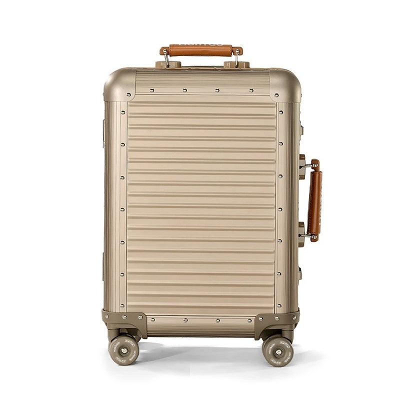 LIGHTGO Aluminum Magnesium Suitcase 20 Inch Carry On, TSA Lock Business Travel Luggage