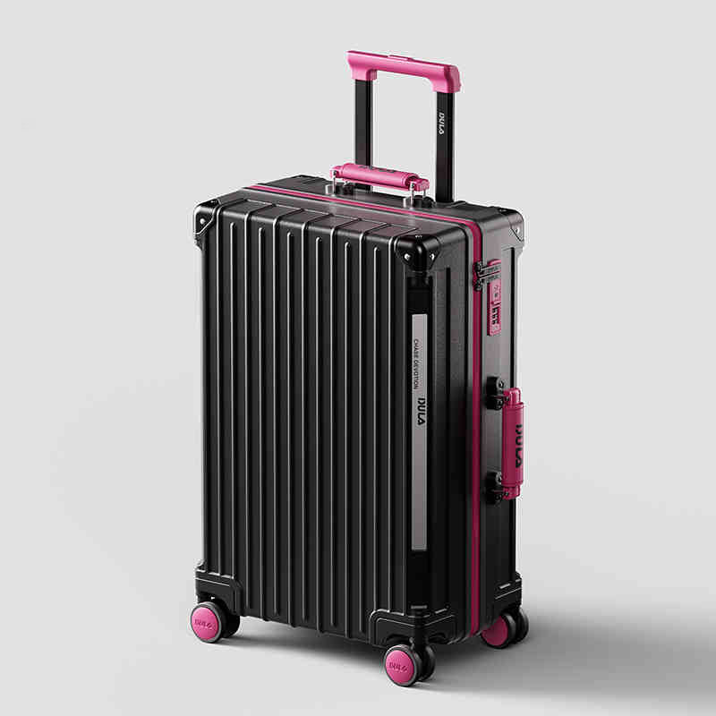 DULA Suitcase Wide Handle Travel PC Suitcase Aluminum Frame