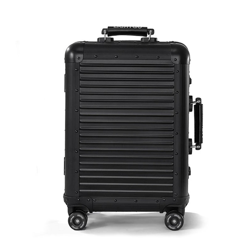 LIGHTGO Aluminum Magnesium Suitcase 20 Inch Carry On, TSA Lock Business Travel Luggage