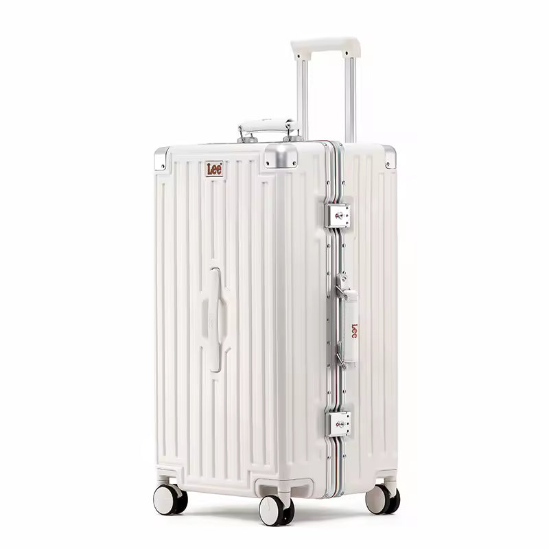 LEE Large Size Travel Suitcase PC Aluminum Frame Trolley Case